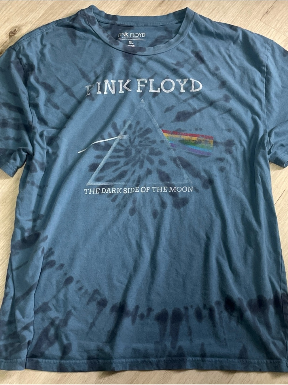 Pink Floyd Blue Tie-Dye 'The Dark Side of the Moon' Graphic Tee